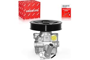 PHOBOOS Power Steering Pump Compatible with Forester 2003-2007, H4 2.5L models, with Outlet & Pulley, Smooth Steering, Low Noise, High Durability, Ref. 21-5330