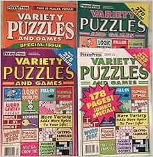 Lot of 4 Penny Press Variety Puzzles And Games Full Size Puzzle Book ...