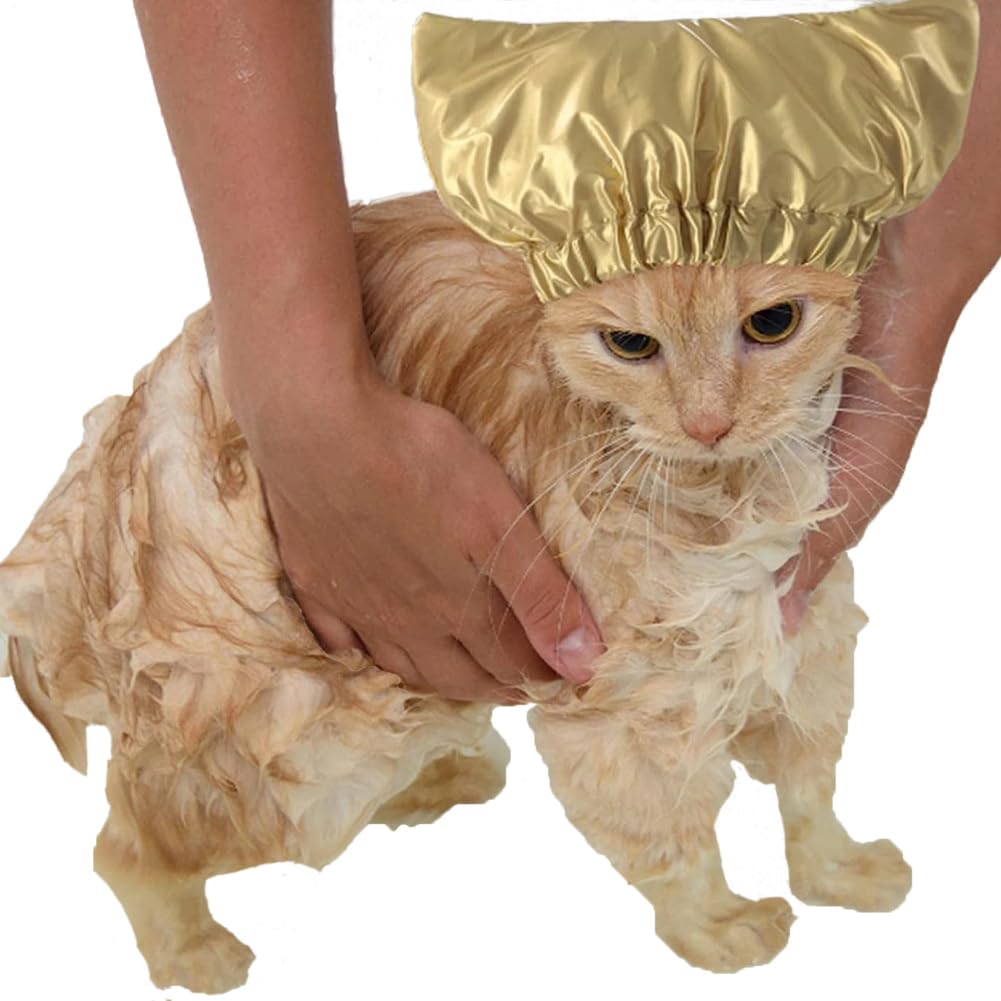 Dog Shower Hat Pet Bath Shower Caps Waterproof Cat Bathing Cap Reusable Dog Cat Ear Covers Protector for Bathing