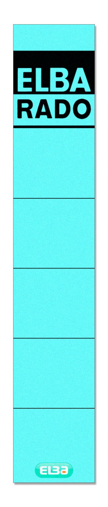 ELBA Rado 100420940 Spine Labels Pack of 10 Slim and Short Self-Adhesive Blue