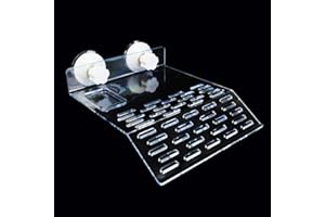 OURJOB Turtle Basking Platform, Turtle Tank Platform, Aquarium Animal Transparent Sink Wharf, Reptile Habitat, Turtle Tank Dock Floating Decor with Sucker Cap