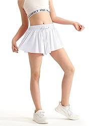 Butterfly Shorts Girls Cute White Pink with Pocket