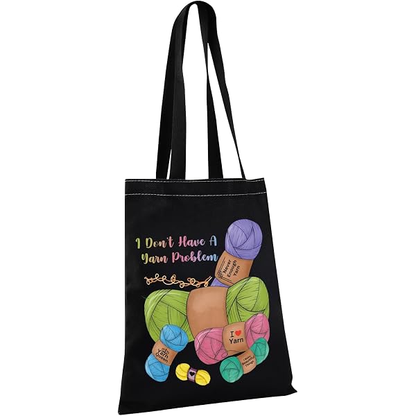 XYANFA Häkeln Kosmetiktasche Mit Spruch – 'I've Been Hooking All Night', Aus Baumwolle, 23x18 Cm, Modisch & Praktisch