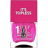 Nails Inc It's Topless Gel-Like Nail Polish, 4-in-1 Base Coat, Treatment, Color & Top Coat, Long Lasting, Strong, Chip Free Nails, Glossy Salon Quality Manicure, Air Dry Nail Polish, Thea, 0.47 Fl Oz