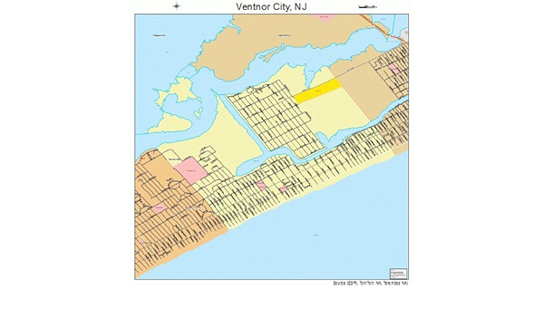 Street Map Of Ventnor Nj Amazon.com: Large Street & Road Map Of Ventnor City, New Jersey Nj - Atlas  De Pared De Tamaño Póster Impreso De Su Ciudad Natal : Hogar Y Cocina