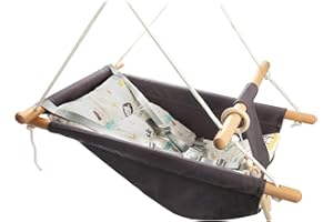 Tislly Baby Swing Outdoor Indoor for Infants to Toddlers, Portable Adjustable Baby Porch Swing with 5-Point Safety Belt, Kids Tree Hanging Chair Toys for Door Garden Backyard