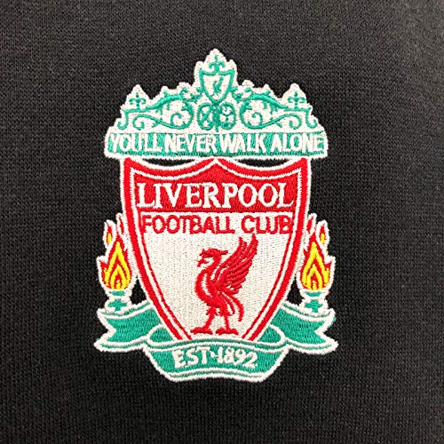 Liverpool FC Official Gift Mens Retro Varsity Baseball Jacket Black XXL