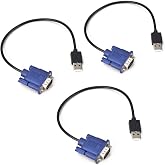 EVanlak USB-VGA Dummy Plug Headless Ghost Functionally Stable Dummy Plug Conductive Performancevga Headless RGB Display Emulator Operating System Boot and Load Resolutions up to 1080p@60Hz-3pack