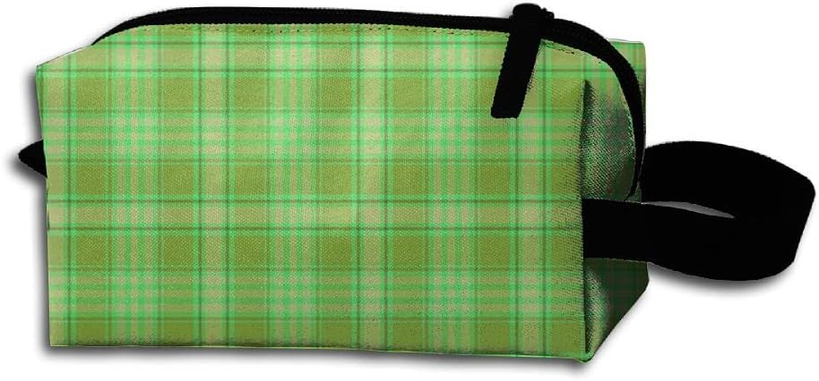 Nutcr King Fong Plaid PatternNylon Pencil Case, Essentials Bag, Makeup Bag for Men/Women/Girl