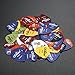 100pcs Acoustic Electric Guitar Picks Plectrum Various Colors 6 thickness 0.58/0.71/0.81/0.96/1.20/1.50 mm + Leather Keychain Plectrum Key Fob Cases Bag(1 Pack - black)