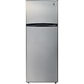Galanz GLR12TS5F Refrigerator, Dual Door Fridge, Adjustable Electrical Thermostat Control with Top Mount Freezer Compartment, 12.0 Cu.Ft, Stainless Steel, 12 on Fridge.com