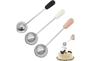 Dusting Wand for Sugar,Flour and Spices,Stainless Steel Powdered Sugar Shaker Duster Flour Dispenser Shaker Sifter Powder Dus