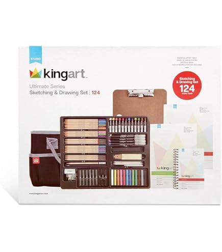 Amazon.com: KINGART® Studio Sketching Set, 34 Piece Sketching