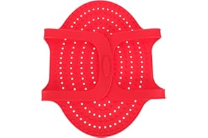 SEWACC Foldable Red Silicone Turkey Lifter Basket Non-Stick Sling Meat Baking Mat for Oven Roasting