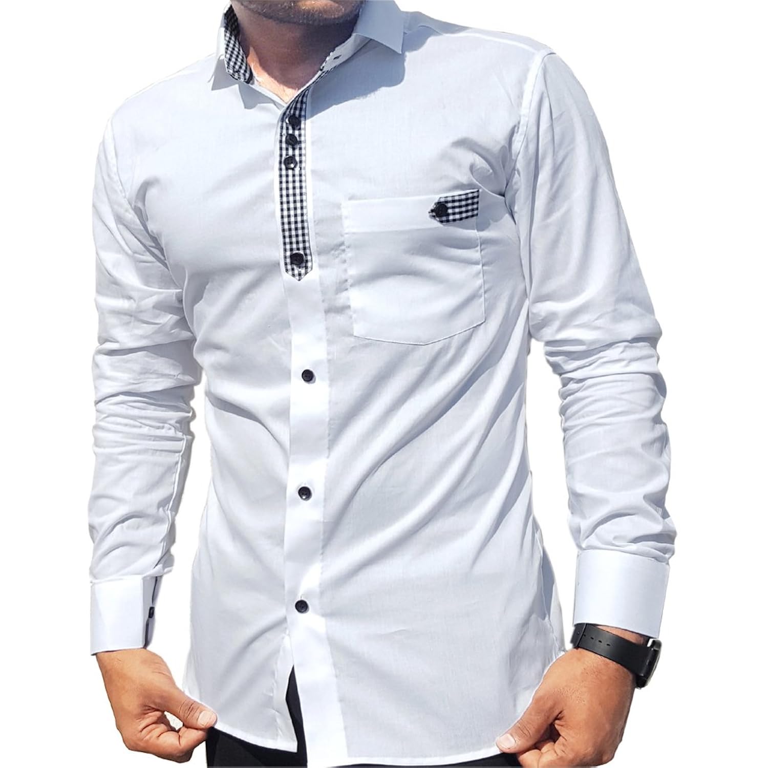 generic men's cotton full sleeve casual shirt