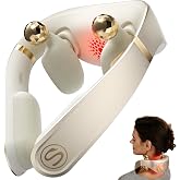 SKG PS700 FSA Neck Massager with Soothing Heat for Women Tech Neck Relief | HSA Eligible, 360&deg; Bionic Kneading, Red Light Warmth, Cordless Upper Neck Massager &ndash; Office Self-Care Gifts for Women