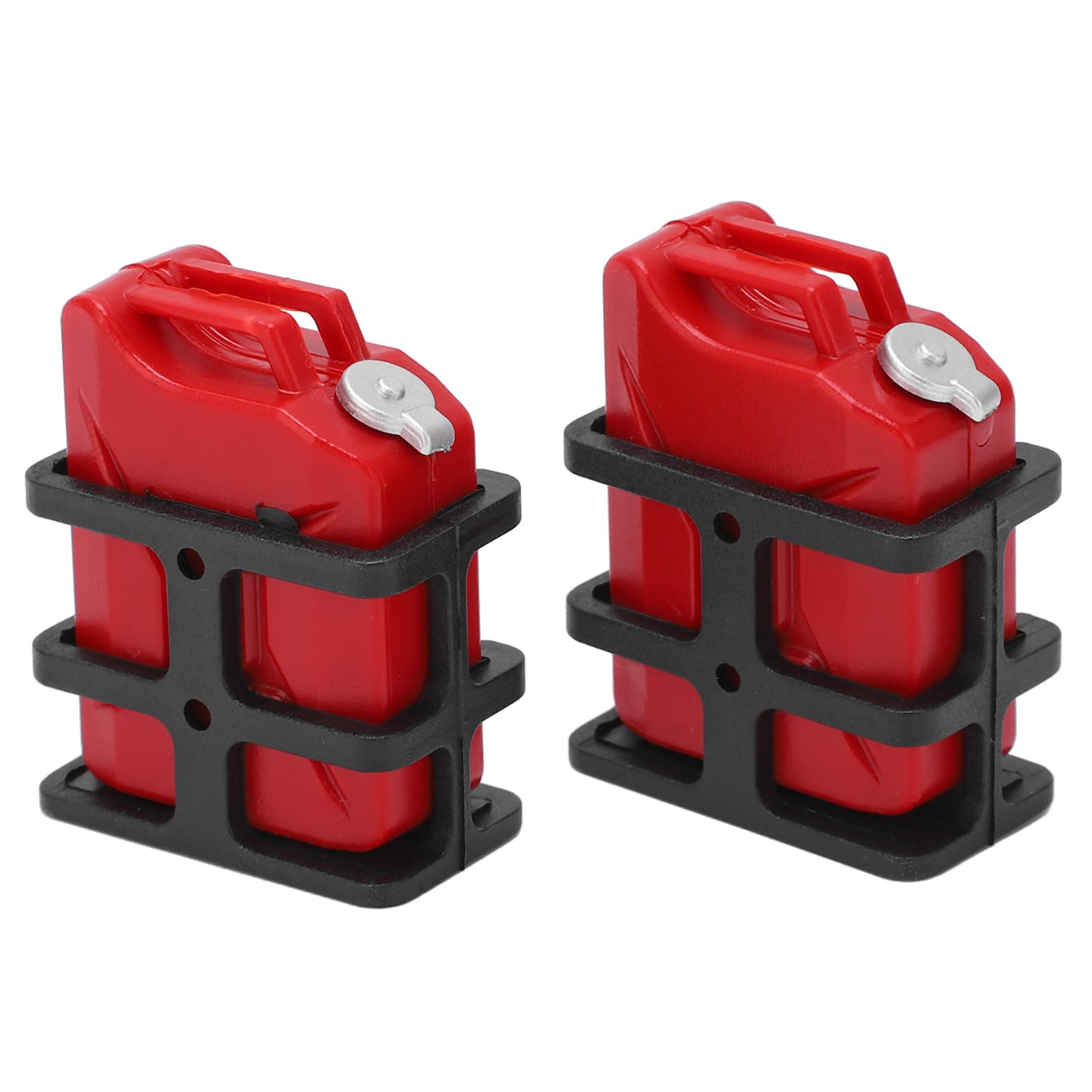 RiToEasysports Rc Crawler Accessories, 1 Pair Plastic RC Car Simulated Fuel Tank Mount Mini Small Oil Can for 1/8 1/10 Simulated Crawler Car Decoration Accessory(Red) Model Accessory
