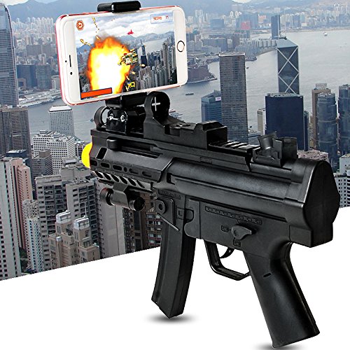 Bluetooth Augmented Reality Gun Game - Wishtime New Technology 360 Degree AR Gun Using Bluetooth to Connect Real World and Virtual CS Gun Game by Cellphone Suits Android and IOS System