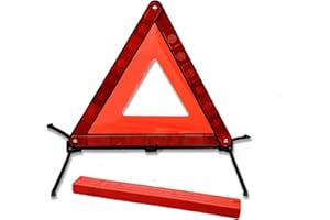 LOUXIFENG Emergency Warning Triangles, Reflective Warning Triangle Dot with Color Reflective Sticker, Roadside Reflective Early Warning Sign, Safety Triangle Roadside Emergency Car Kit for Vehicles