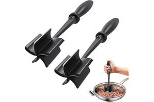 2PCS Meat Chopper, High-Temp Heat-Resistant Ground Meat Masher, Nylon Non-Stick Meat Masher,Potato Masher,Ground Beef Masher,