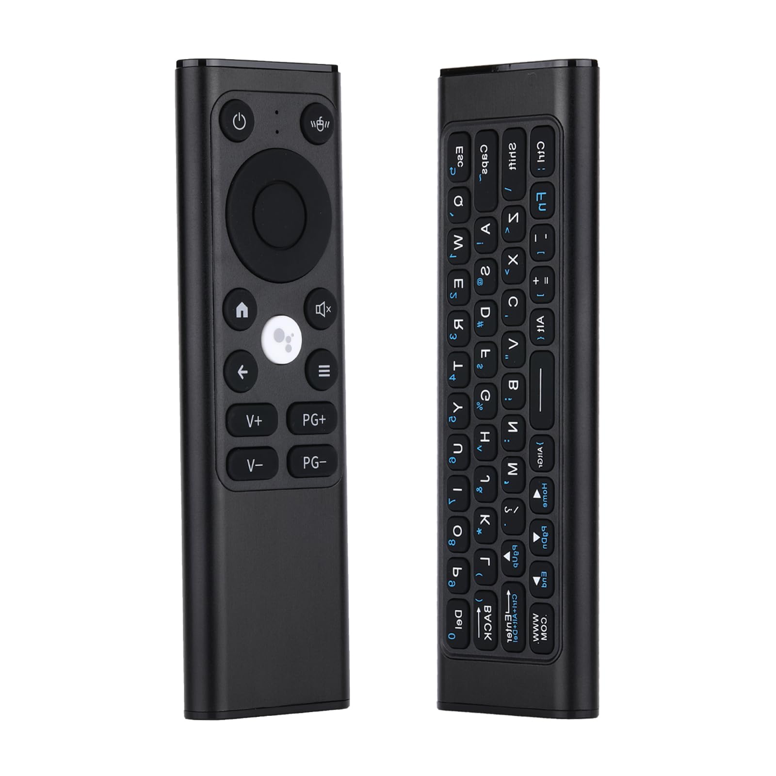 Photo 1 of iPazzPort Mini Bluetooth Keyboard with Air Mouse - 2.4G Wireless Computer Remote, Aluminum Shell, IR Learning Button, Type-C Rechargeable, 10M Range for Smart TV/Windows/Android (Black)