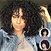 MERISIHAIR Curly Afro Wigs for Black Women Synthetic Heat Resistant Jet Black Short Curly Full Wigs for Black Women (Natural Black)