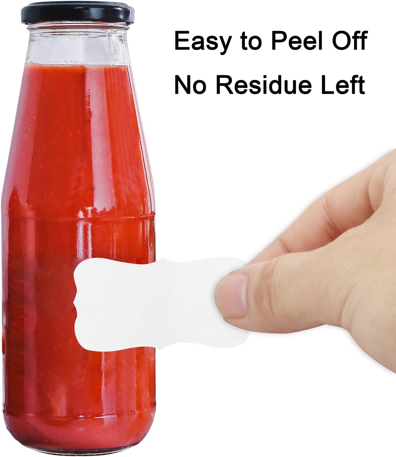 Wisdompro Removable Food Labels, Blank White Fancy Shape Freezer Labels, Food Storage Stickers for Containers, Jars, Bottles - 10 Sheets (320 Pcs) : Office Products