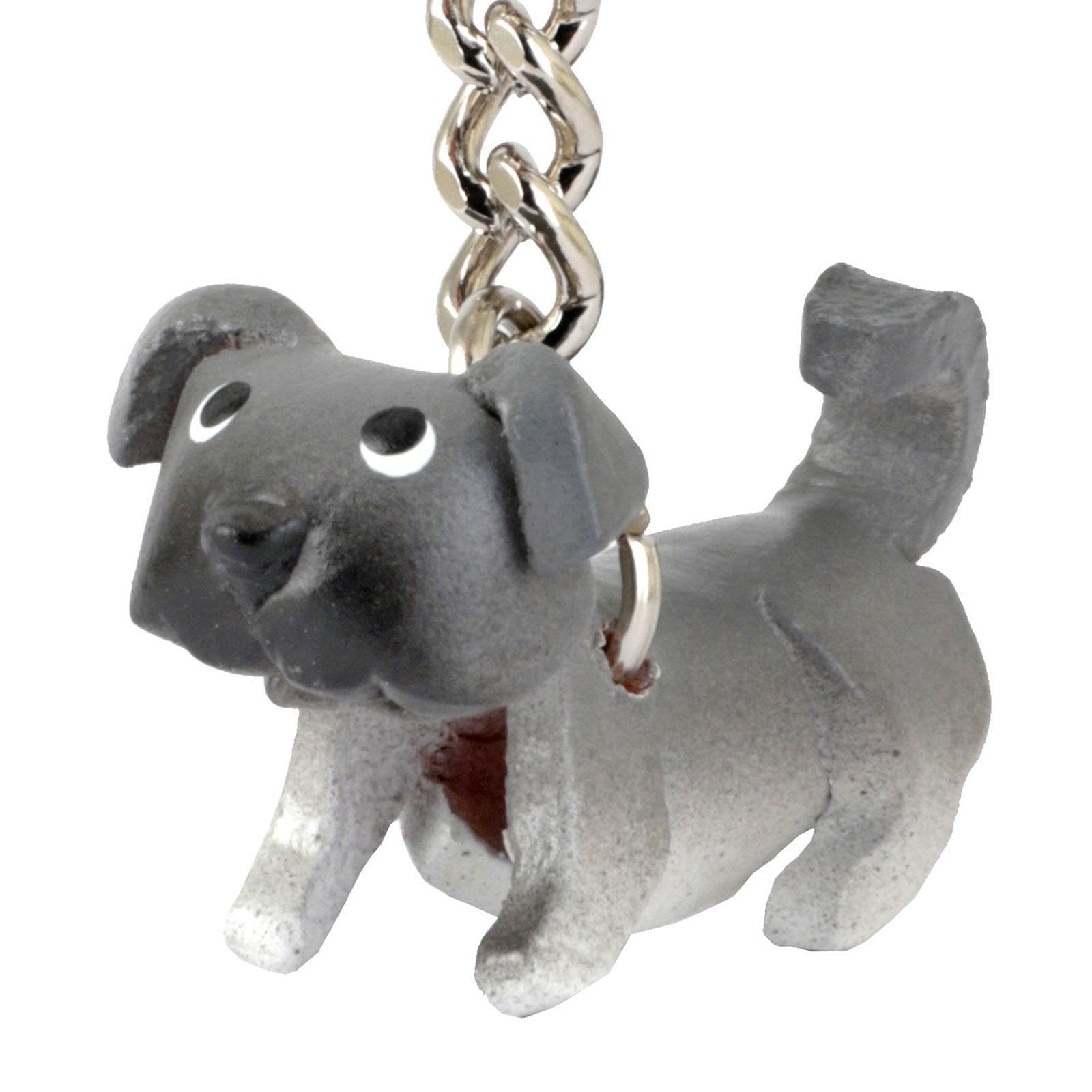 MONKIMAU Leather Keyring Pug Dog