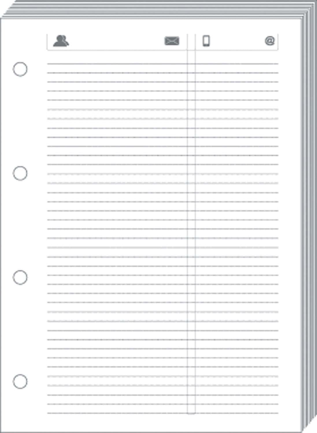 Quo Vadis T21 Telephone Leaf Refill White 15 x 21 cm Year