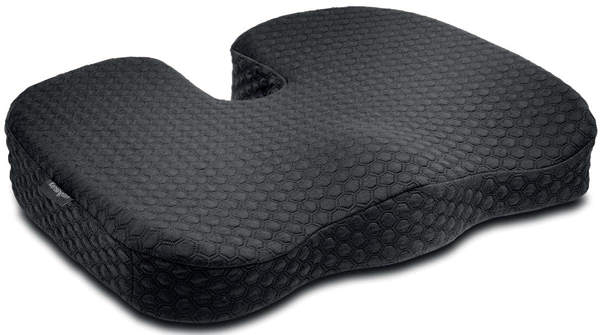 Kensington Premium Cool-Gel Seat Cushion, Black - Relieves Spine Pressure, Improves Posture, Siatica, Orthorpedic (K55807WW), 363x460x71