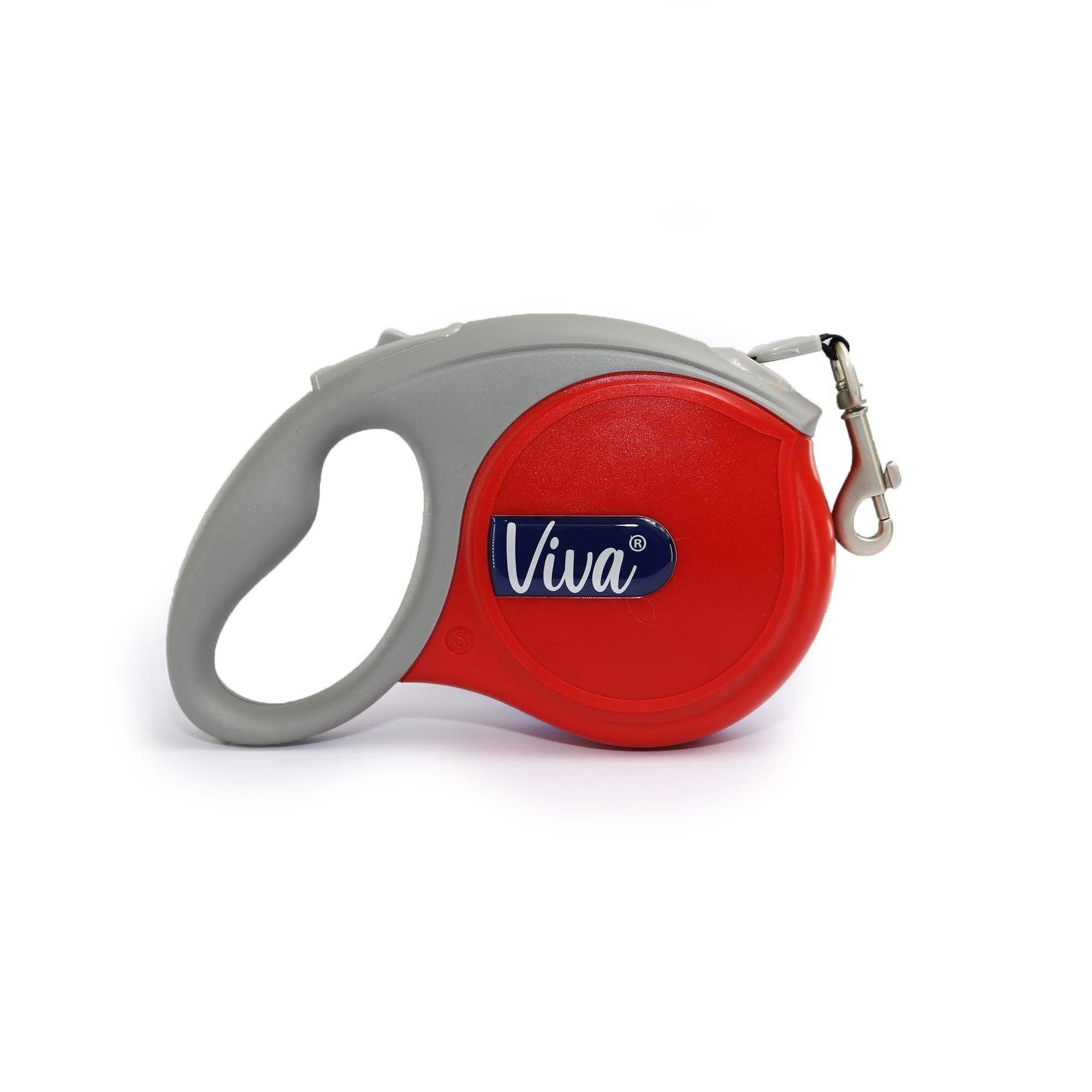 Ancol Viva Retractable 5m Tape Lead Red S
