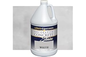 U DO IT COATINGS Decorative Concrete Stain. Industrial-Quality. Eco-Friendly. 20 Colors. Samples & How-to Videos. Indoor/Outdoor Use. (1 GAL White)