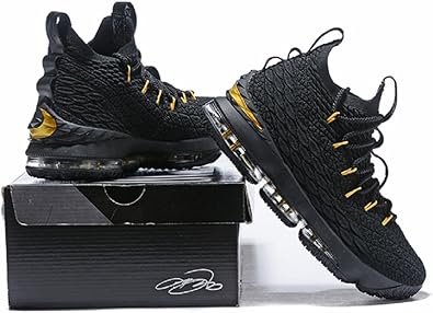 lebron james black and gold sneakers