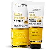 Dr. Sheth's Turmeric & Hyaluronic Acid Sunscreen with SPF 50+ & PA+++ | Helps Repair Skin Barrier with UVA/UVB & Blue Light Protection | Unisex Formula | 1.76 Oz/50 g