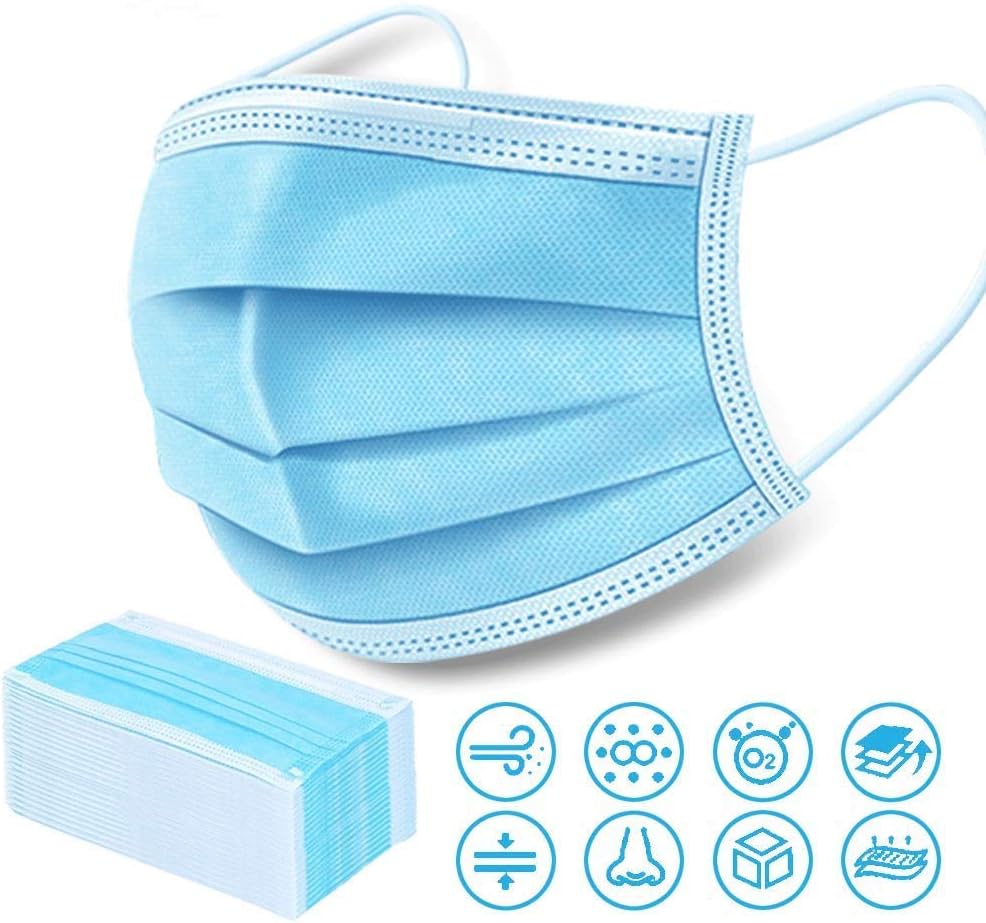 T_Tbuy ERY-001 Mask-s, 4 x 3.2 x 3 cm, Blue（5pcs)