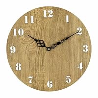 Sehaz Artworks SimpleNumber Manufactured Wood 10 inch Designer Wall Clock for Home and Kitchen - Beige