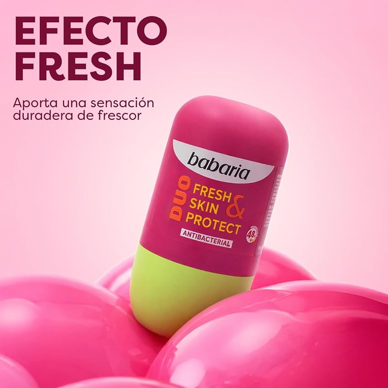 - Desodorizante Duo Fresh&SkinProtect para mulheres e homens | Sem álcool | Protege contra suor 48h | Antitranspirante | Retarda o crescimento capilar| Vegan| 50 ml