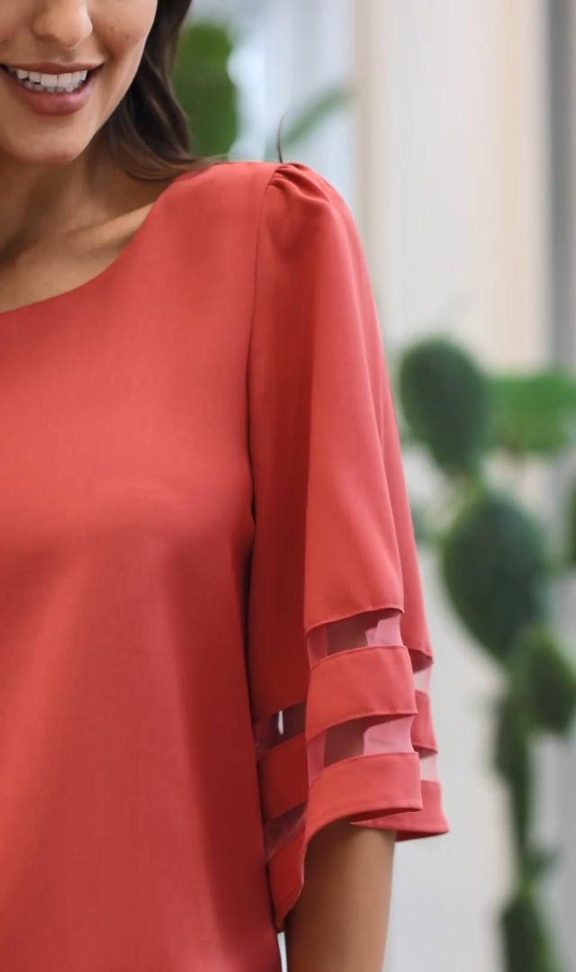 2 LookbookStore+Womens+Panel+Blouse+Sleeve