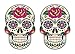 3 inch Mexican Sugar Skull Phone Sticker Version 20 - Día de los muertos - Day of the Dead Sticker Decal