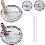 2 PCS 40 oz Replaceble Tumbler Flip Straw Lid for