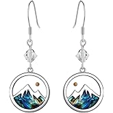 Mustard Seed Drop Earrings Stainless Steel Faith Mountain Dangle Earring Jewelry for Women & Men
