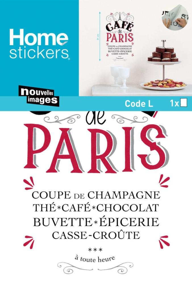 DRAEGER PARIS 1886 Wall Sticker, Paper, Multicolored, 36 x 24 x 0.1 cm