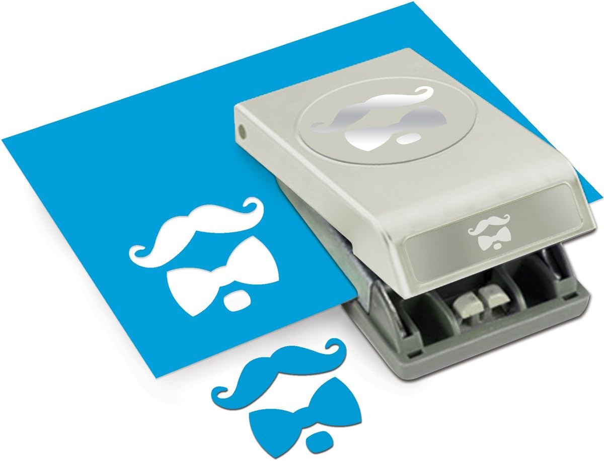 EK Tools Paper Punch, Large, Bow and Mustache