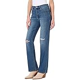 WallFlower Womens Fearless Curvy 70s Bootcut Denim Super High-Rise Insta Vintage Juniors Jeans