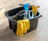 Addis Utility Cleaning Caddy Twin Compartment with Handle Black 32 x 38.5 x 20 view 4