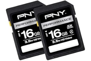 PNY 16GB 2-Pack Performance Class 4 SD Card – (P-SDHC16G4X2-GE)
