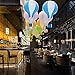Hot Air Balloon Hanging Paper Lanterns Chinese Japanese Lantern Lamps Great for Birthday Parties, Wedding or Christmas Decorations, 12 inch, Set of 9