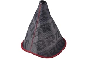 ZHENGSHENG Universal Shift Boot Cover,Fabric Shifter Manual/Auto Shift Knob Boot Dust Cover (Gray)