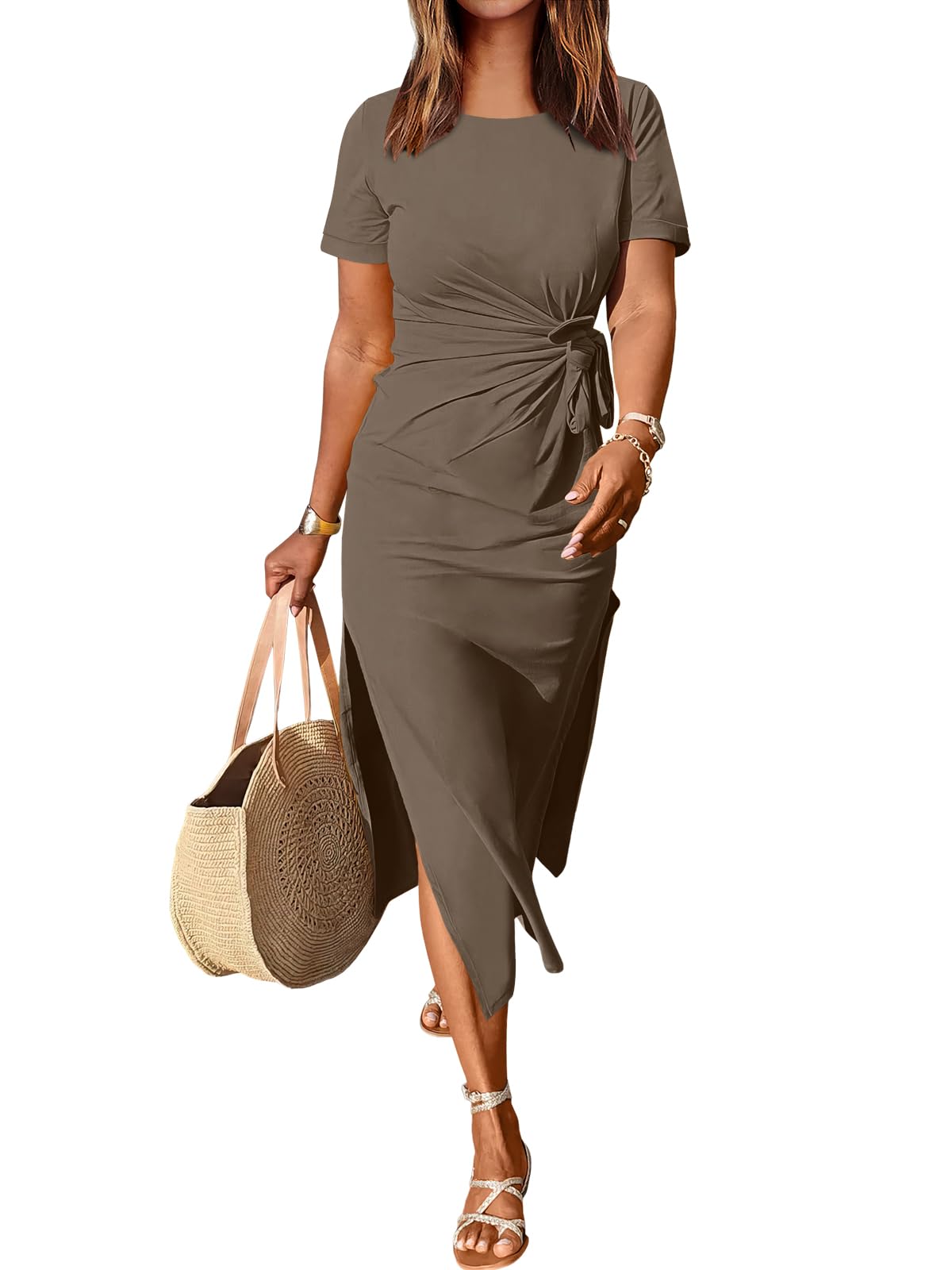 ANRABESS Women's 2025 Summer Maxi Tshirt Dress