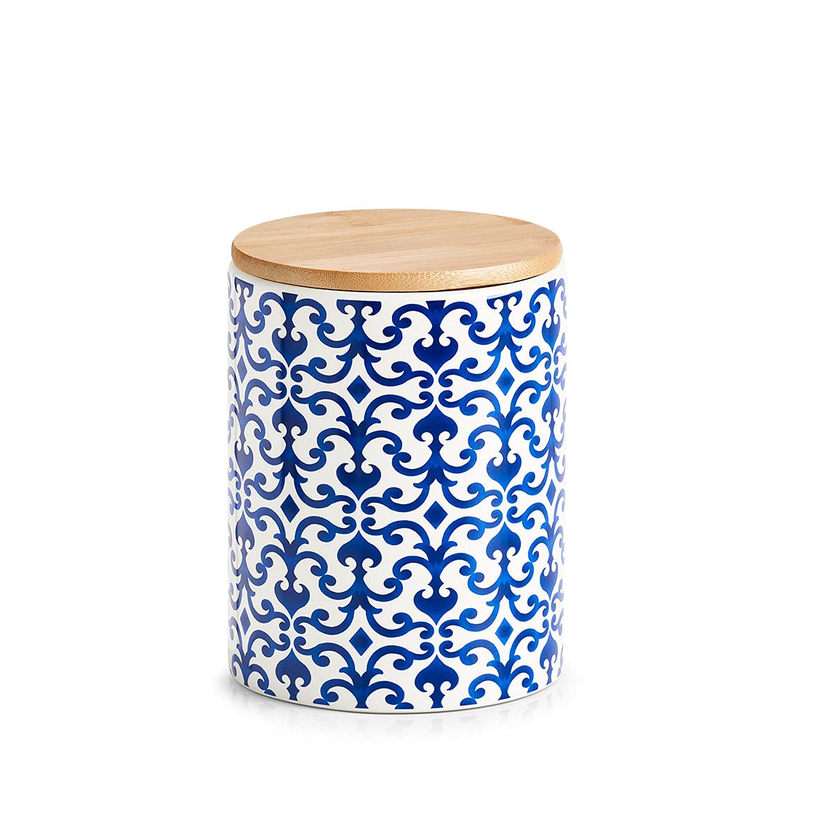 Zeller Morocco 19819 Storage Container 900 ml Ceramic Blue/White Diameter 11 x 15.3 cm